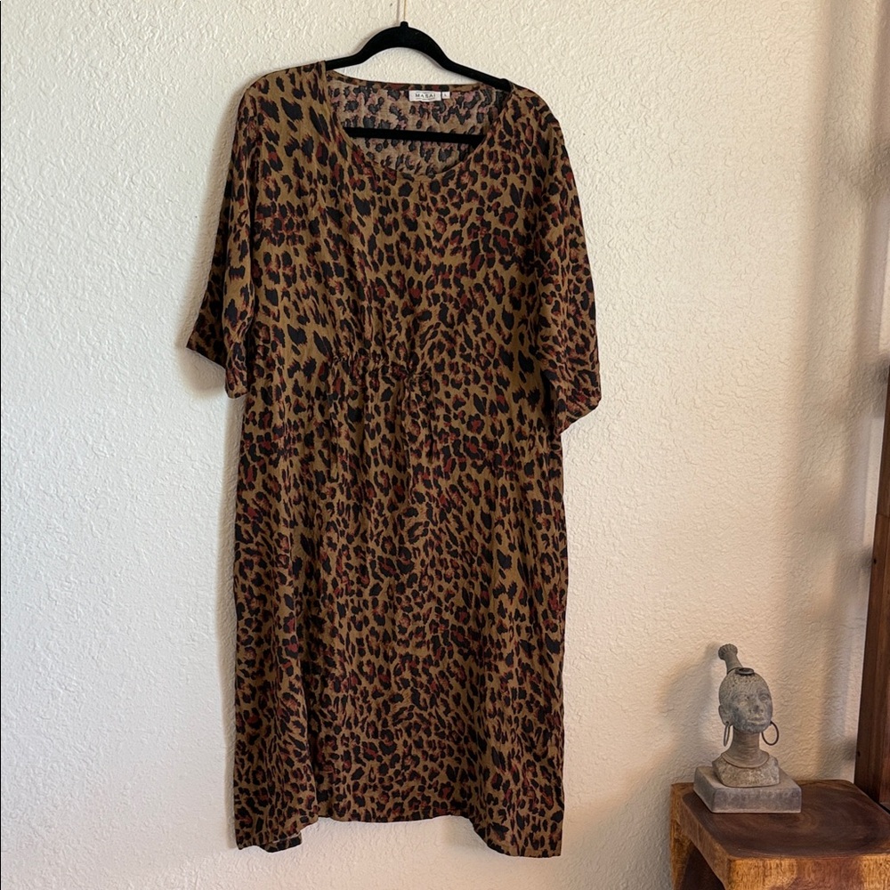 Masai Leopard Print Midi Dress